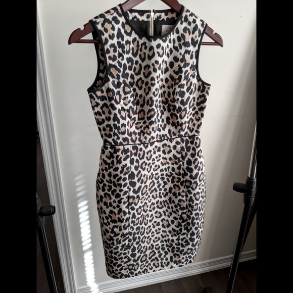 Kate Spade Autumn Leopard Domino Sheath Dress - Picture 1 of 2